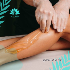 Depilación de Pierna a domicilio - depilación cera e hilo - Maluhia SPA